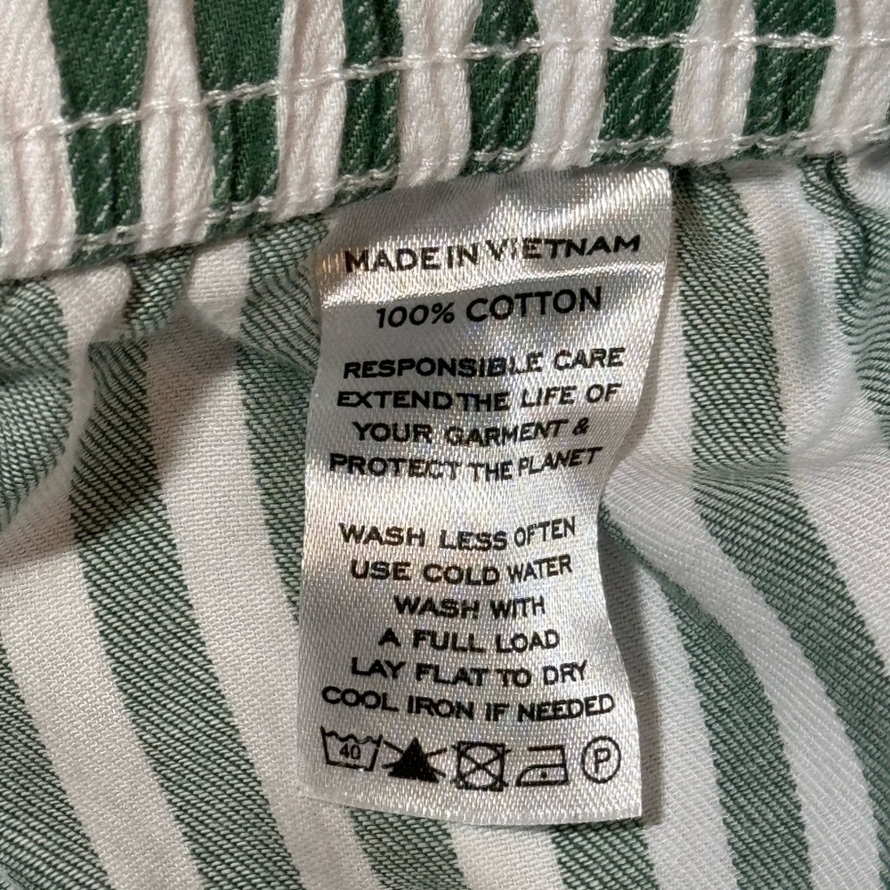 Hill House Cypress Striped Cropped Pajama Pants size Medium Cotton Lightweight - Picture 6 of 6